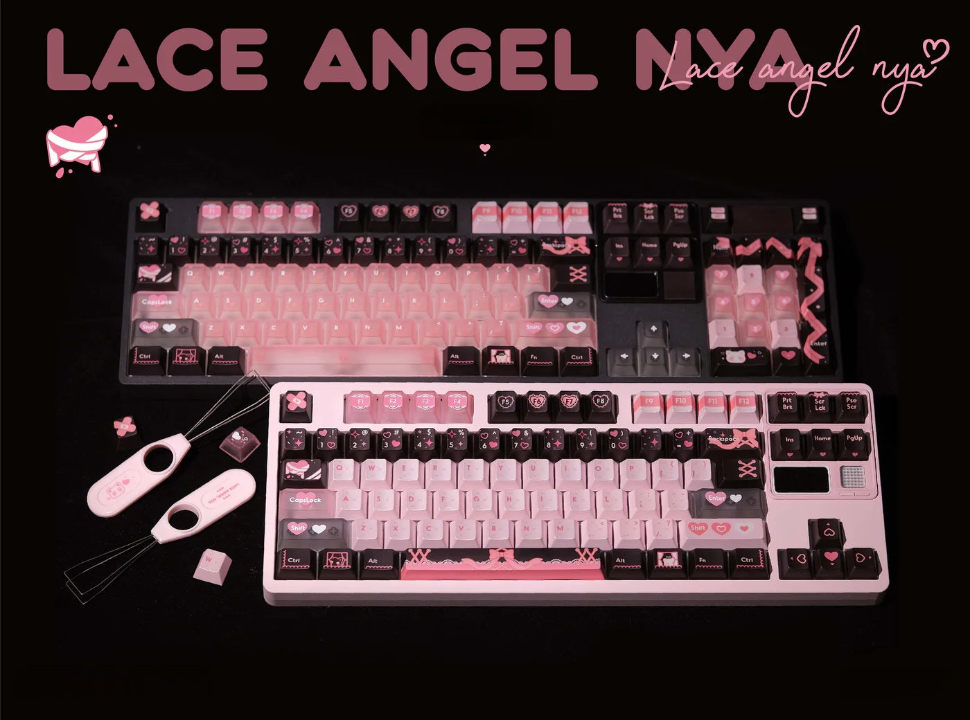 Lace Angel Nya | Cherry Profile | PBT+PC Keycap Set