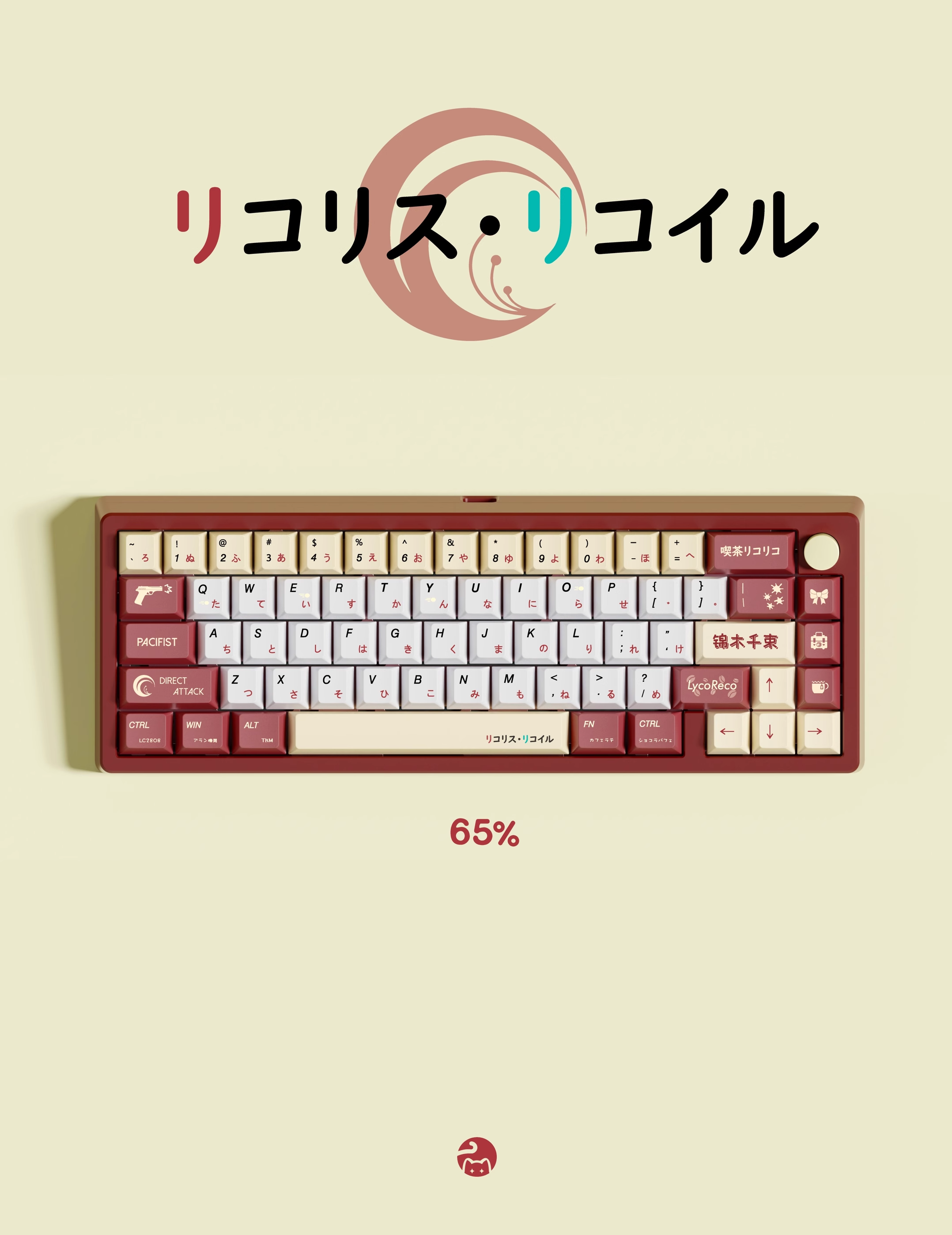 Lycoris Recoil – Chisato Nishikigi & Takina Inoue | Cherry Profile | PBT Keycap Set