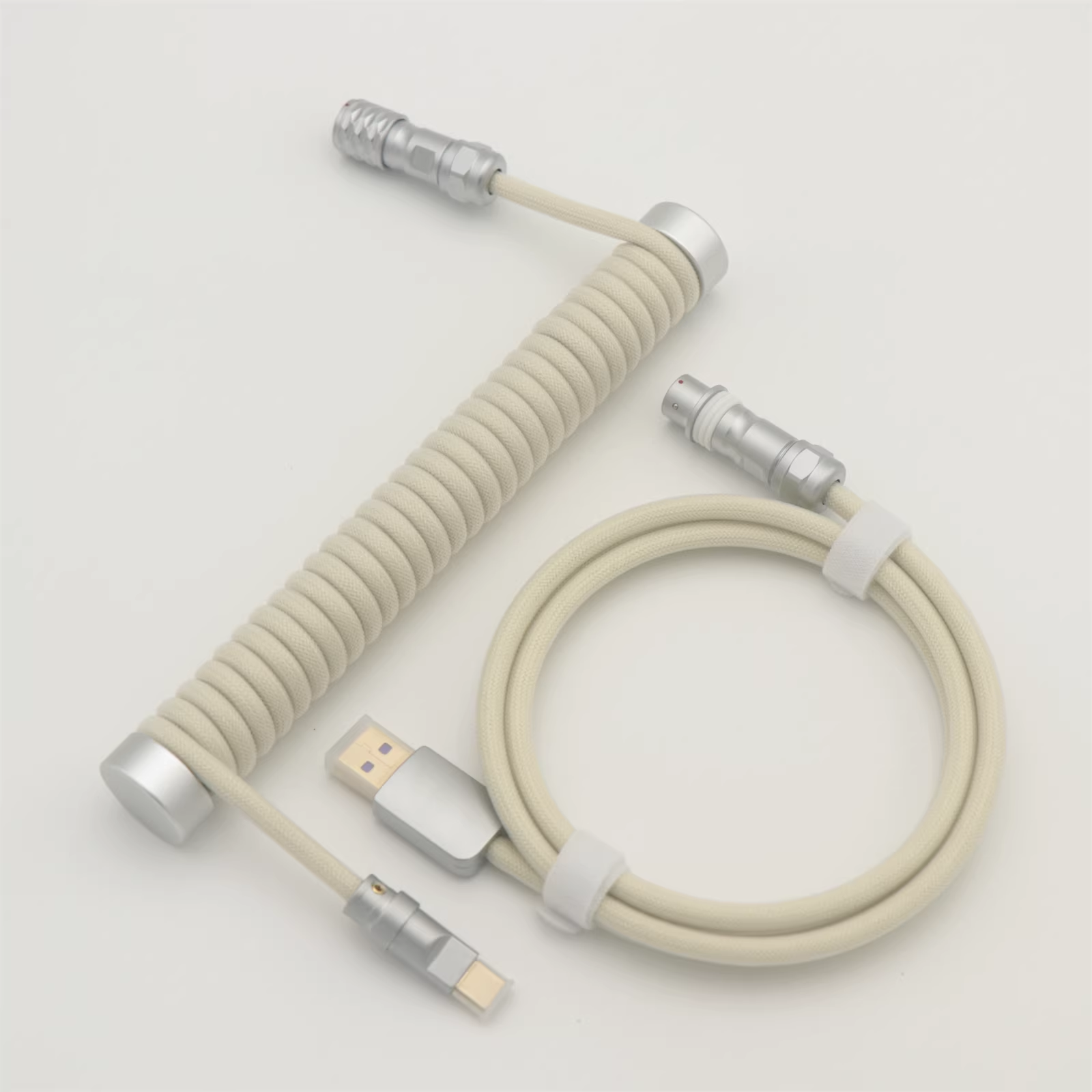 High-Quality Coiled Keyboard Cable| Support 8K polling rate