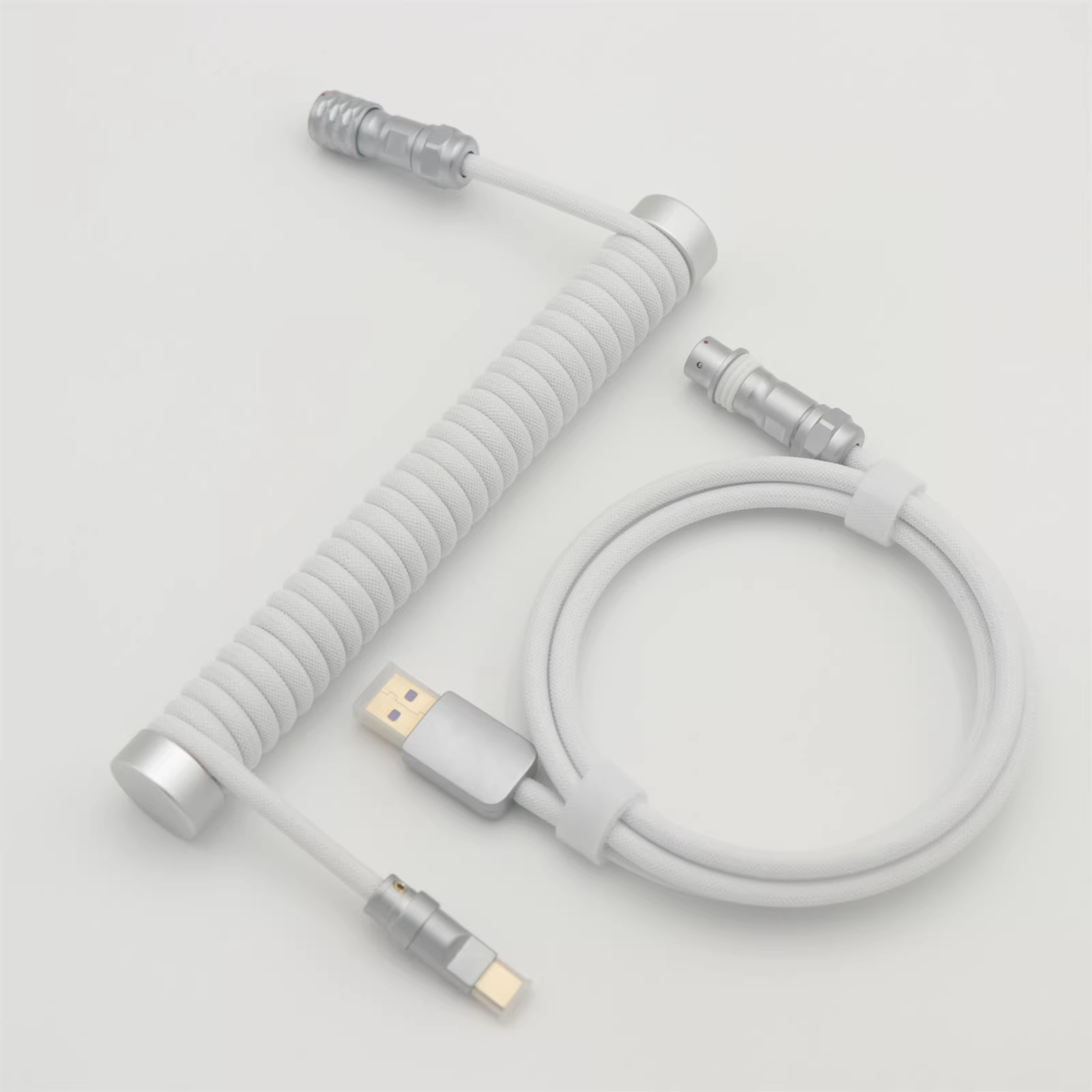 High-Quality Coiled Keyboard Cable| Support 8K polling rate