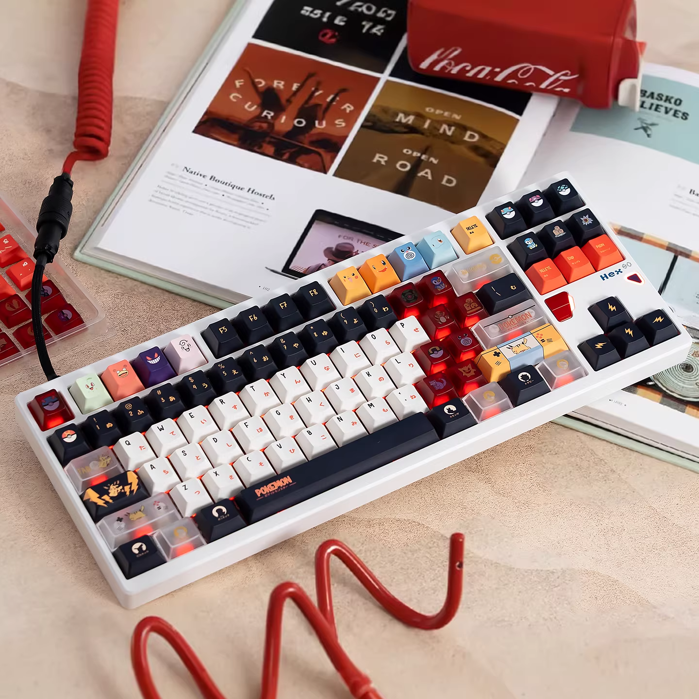 Pokemon Pikachu Theme | Cherry Profile | PBT+PC Keycap Set