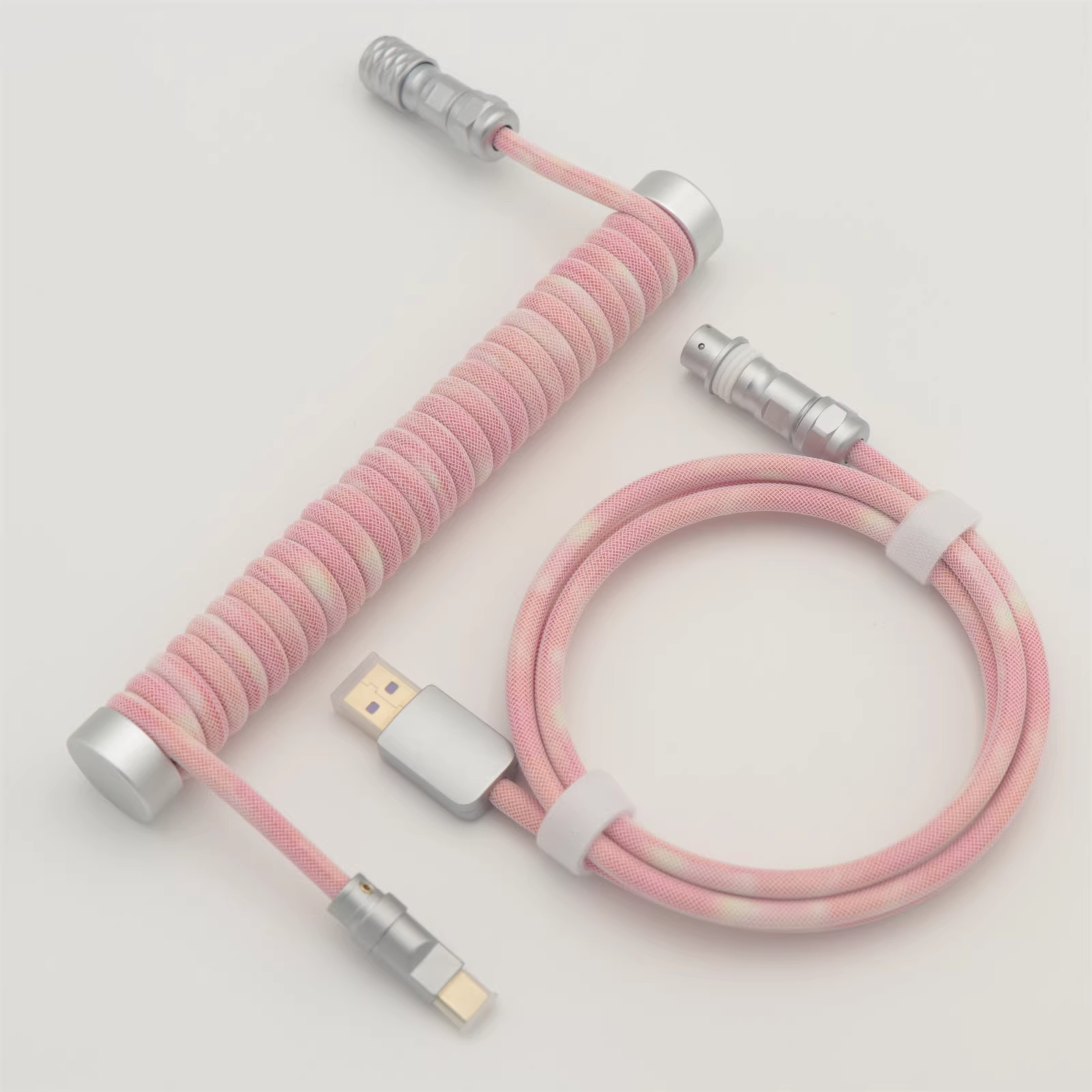 High-Quality Coiled Keyboard Cable| Support 8K polling rate