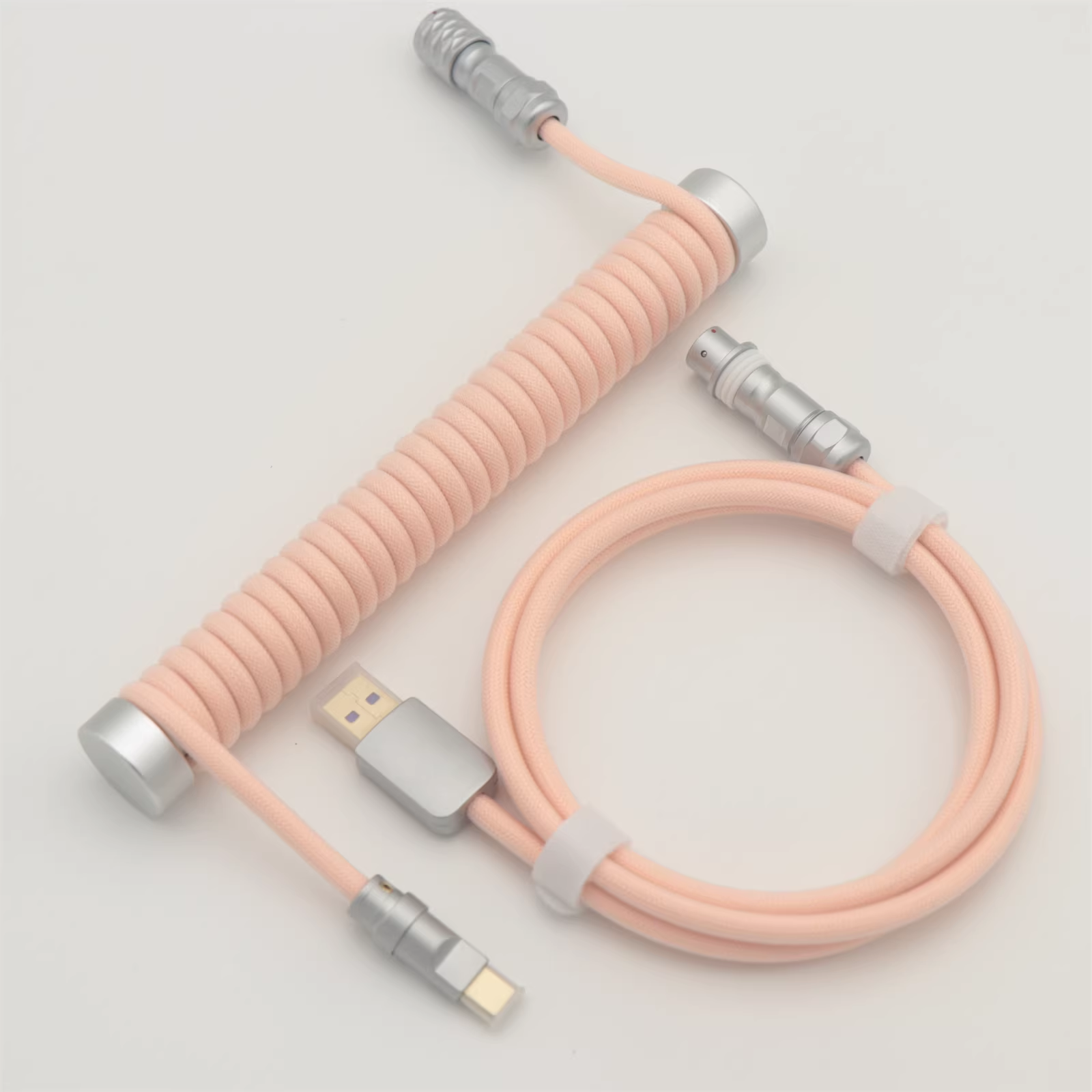 High-Quality Coiled Keyboard Cable| Support 8K polling rate