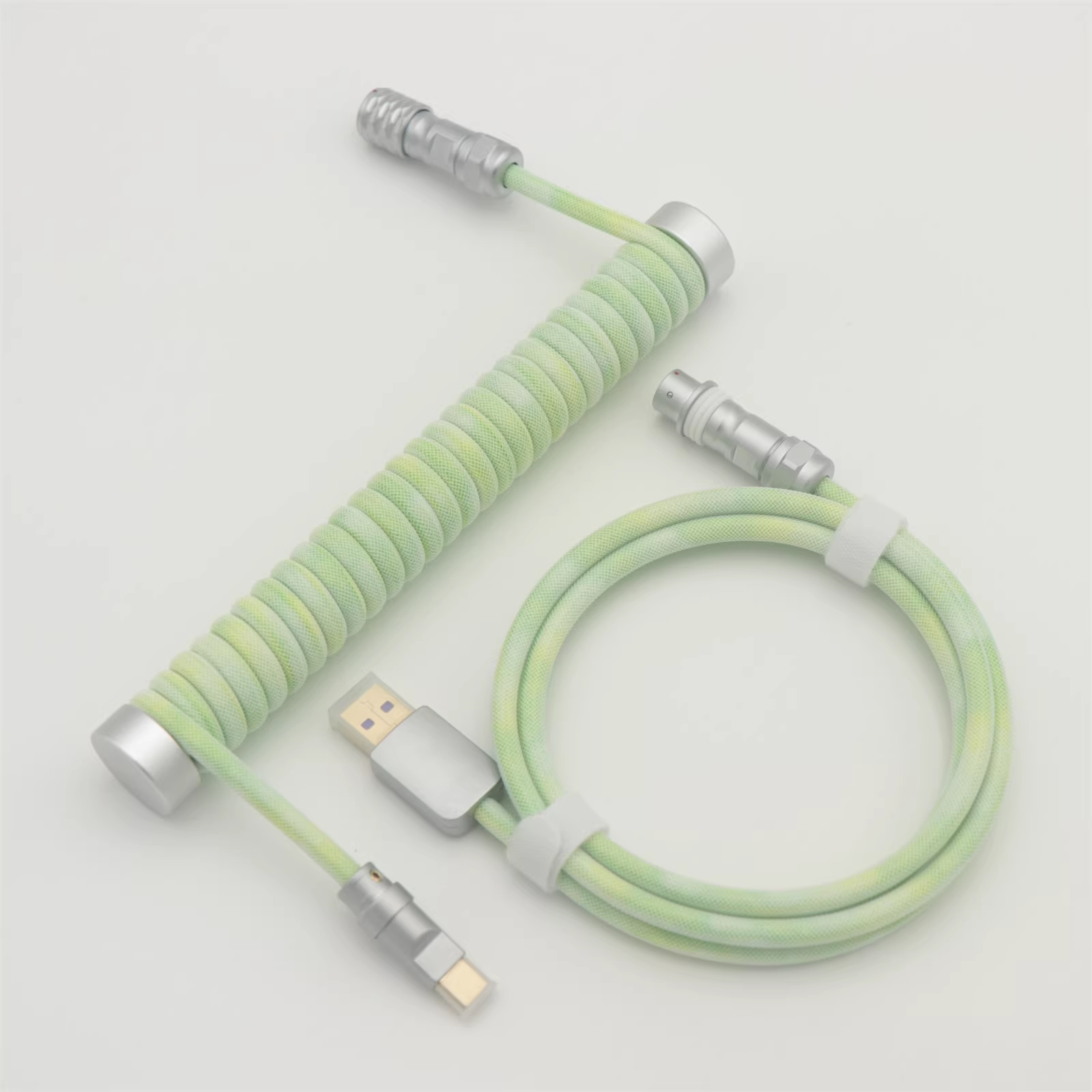 High-Quality Coiled Keyboard Cable| Support 8K polling rate