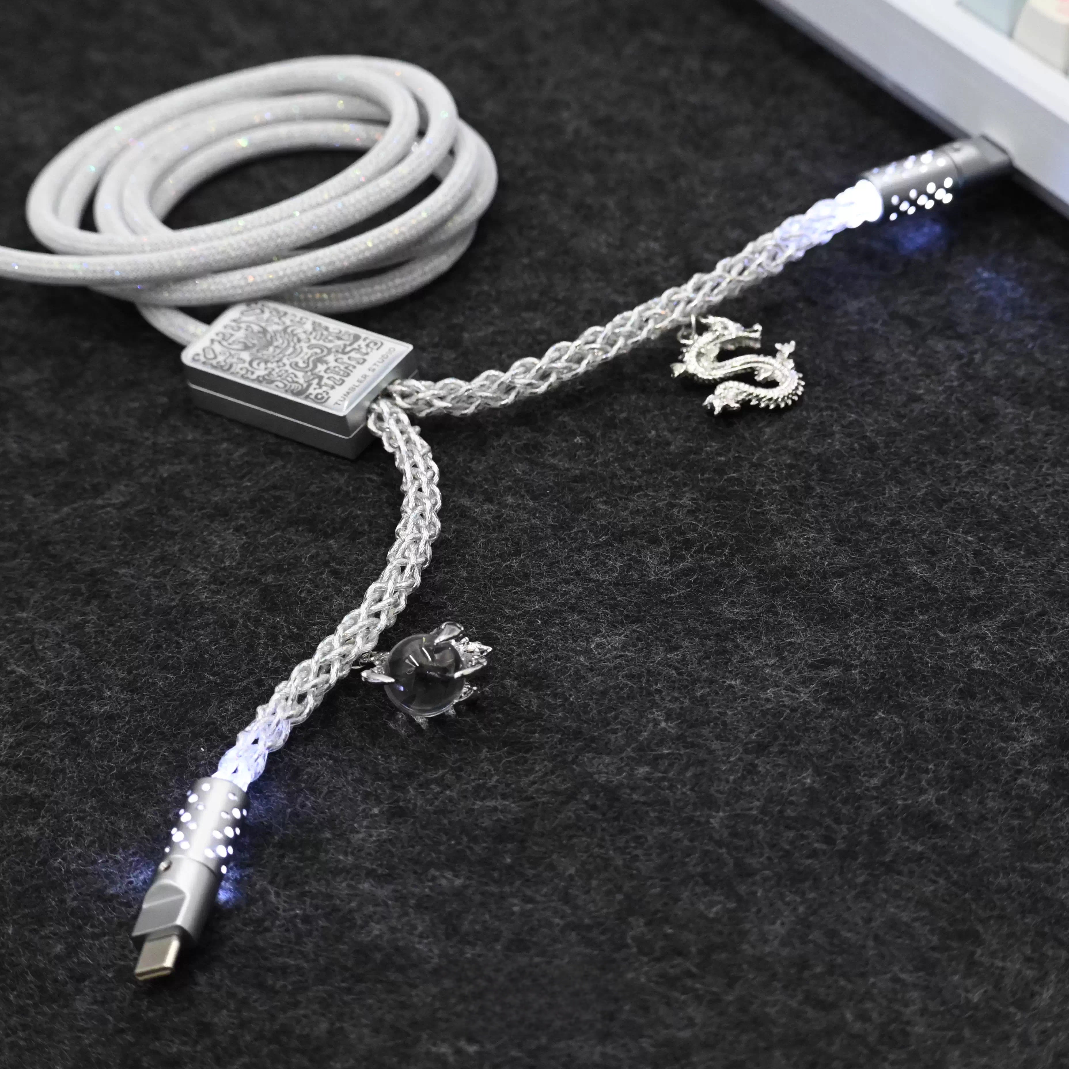 USB-A to Dual Type-C Cable Gaming Cable