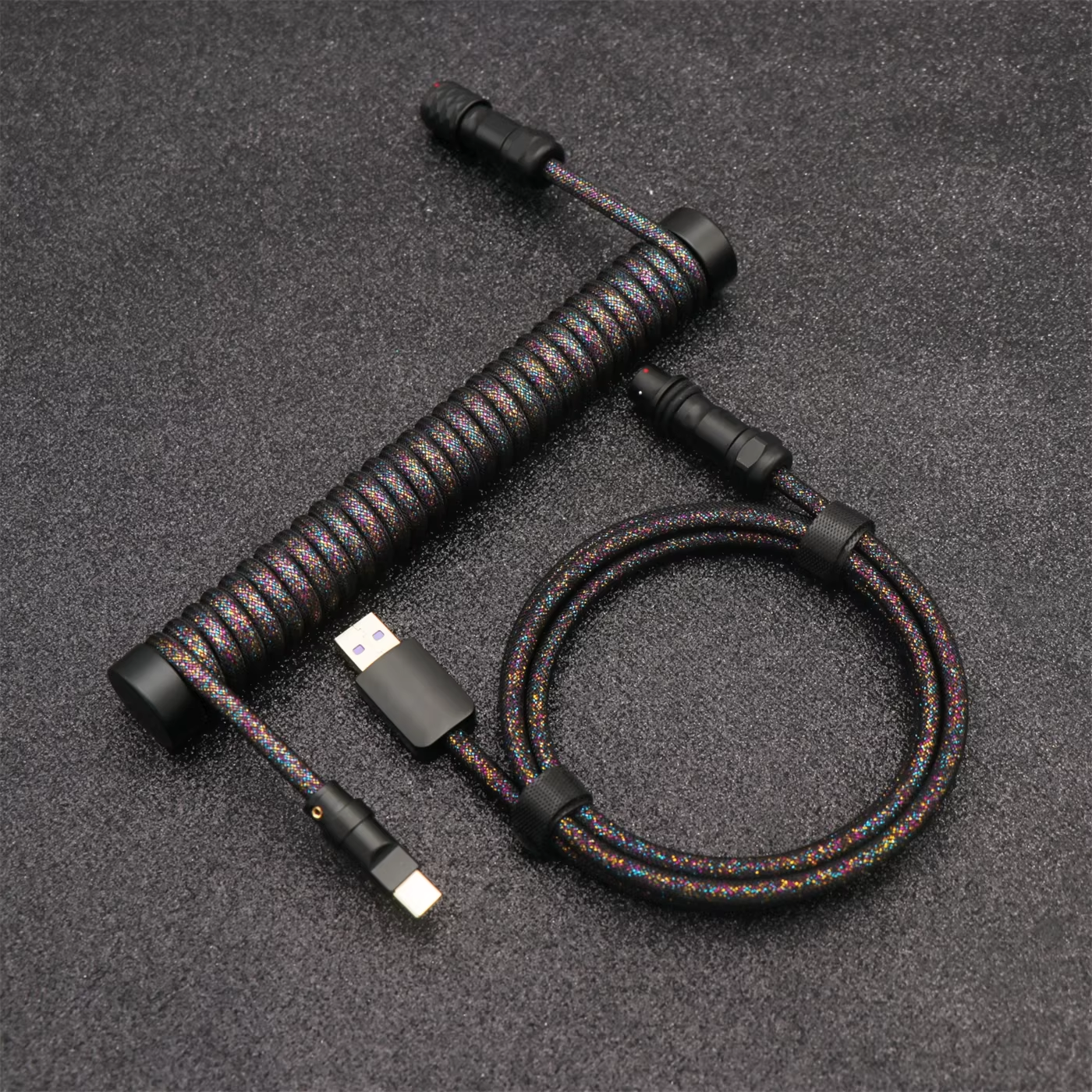 High-Quality Coiled Keyboard Cable| Support 8K polling rate