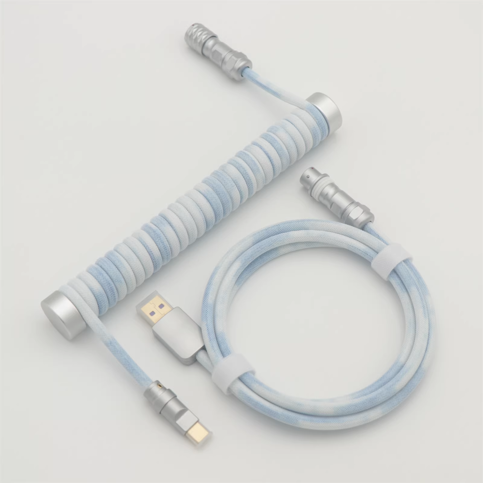 High-Quality Coiled Keyboard Cable| Support 8K polling rate